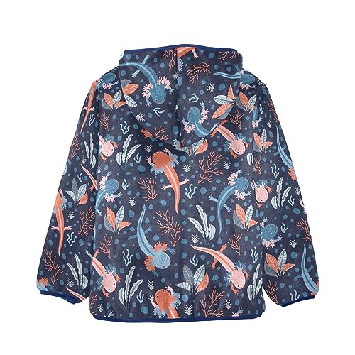 Cartoon Axolotl Boys Fleece Hoody Jacket Zip Up Coat Warm Fall Winter Plush Jacket Long Sleeve Outerwear2