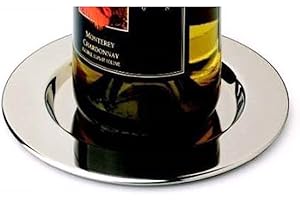 Franmara Pratique 6 1/8" Polished Stainless Steel Bottle Coaster
