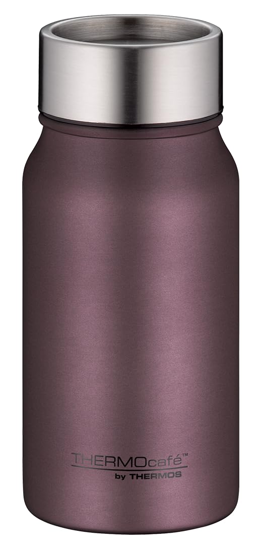 THERMOcafé by THERMOS TC Drinking Mug Burgundy Mat 0.35 L, Thermal Mug, Stainless Steel, Insulated Mug, Coffee Mug to Go Thermo, Leak-Proof, 8 Hours Hot & 16 Hours Cold, Dishwasher Safe, BPA-Free