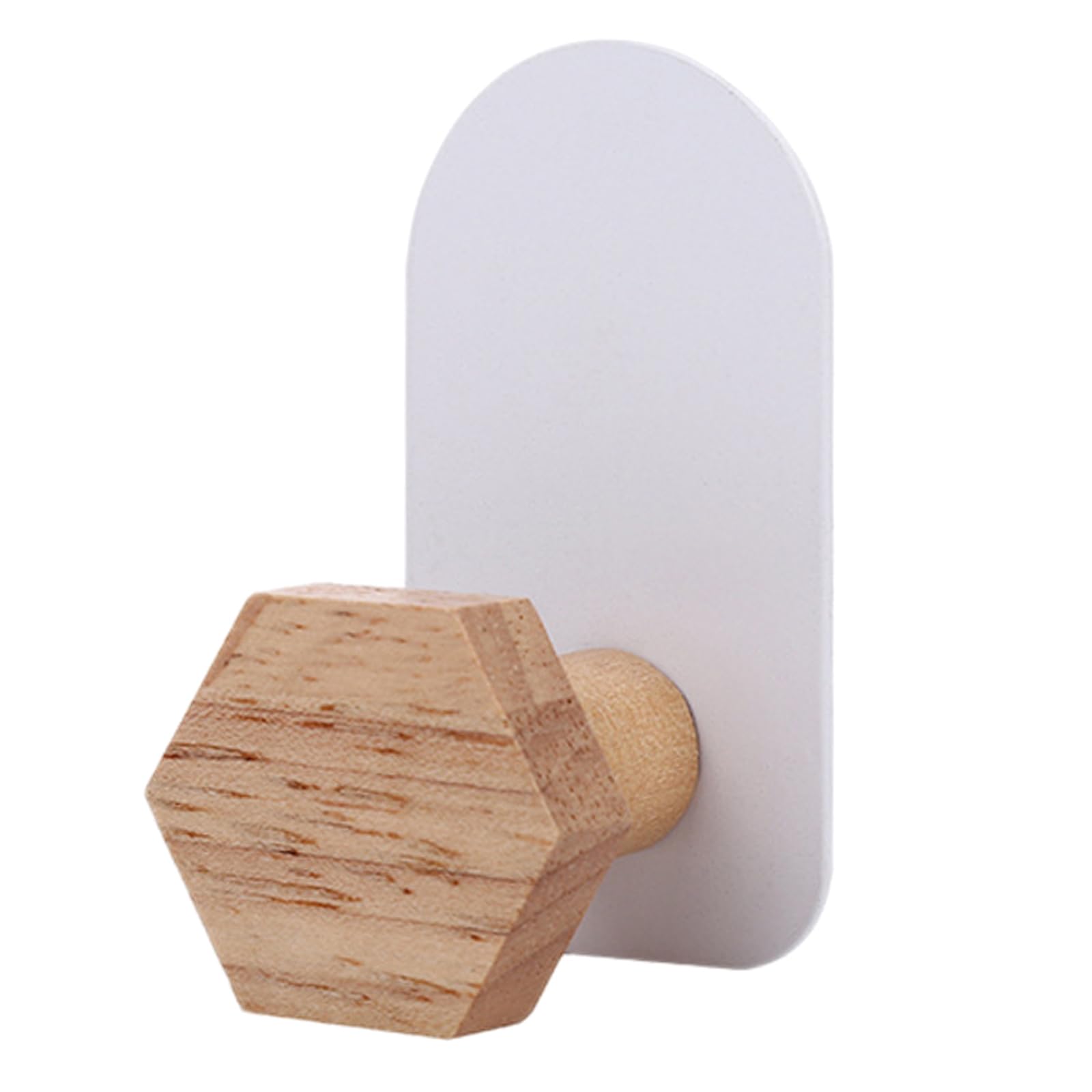Jazuaiao A Wood Wall Decorative Hanger Hooks Punching-Free Behind-Door Clothes Coat Bags Keys Holder Hook Bathroom Tower Hook Rack Wood Hanger Hooks