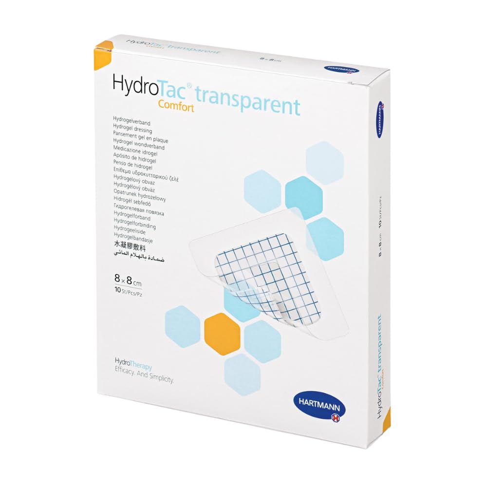Hartmann 685928 HydroTac przezroczysty comfort opatrunek hydrożelowy, sterylny, szerokość 6,5 cm x długość 10 cm, 10 sztuk
