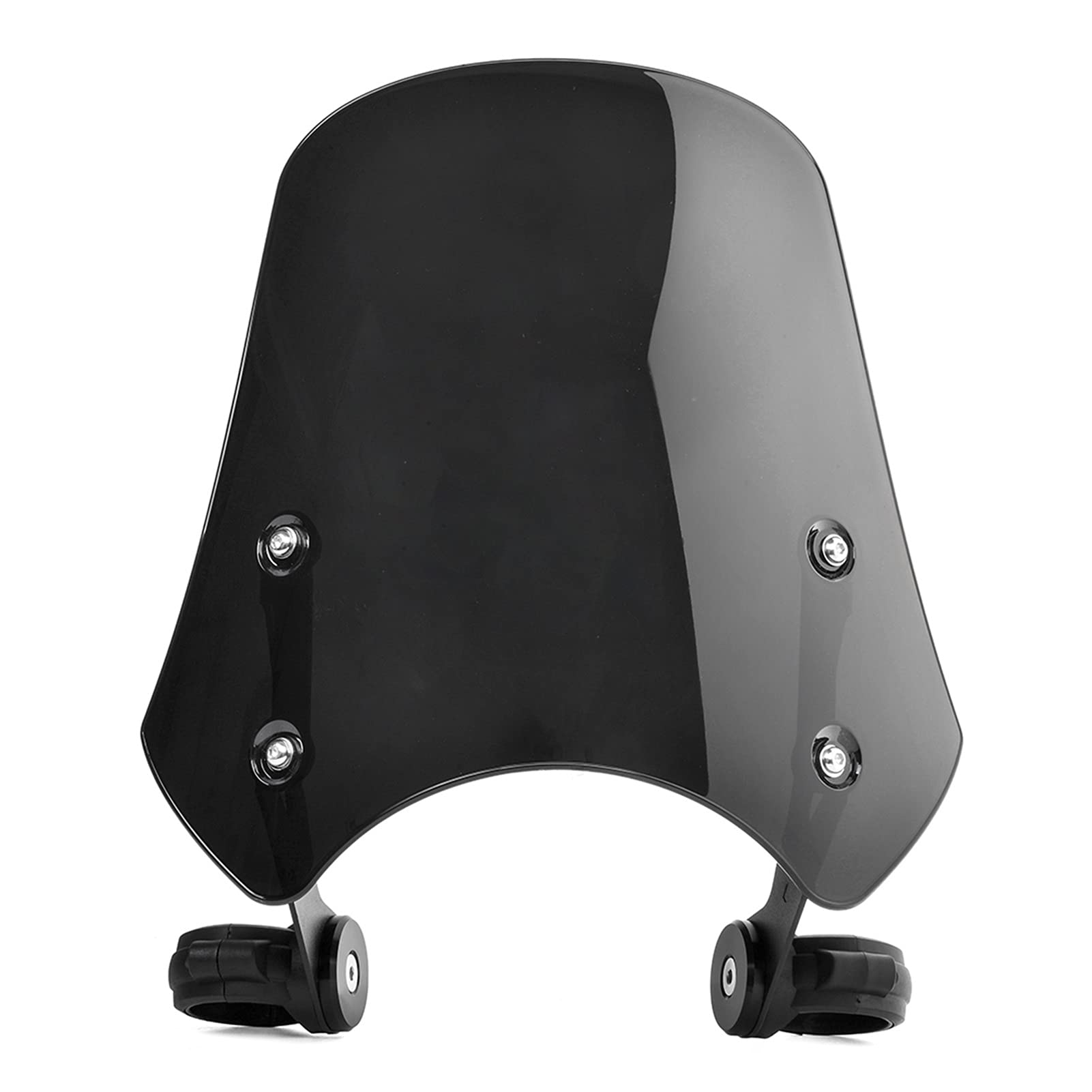 DUBDOG Motorrad-Windschutzscheibe, Motorradzubehör Windschutzscheiben Windschutzscheibe Flyscreen Windschildschutzabweiser Kompatibel Mit Ha-Rley Dyna Softail Slim Fat Bob Fxdf.(Smoke)