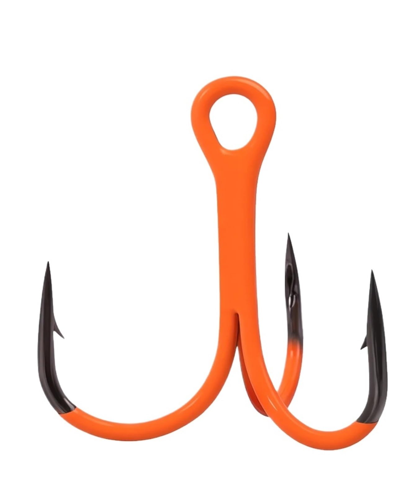 Générique 2 hameçons triples Solides avec revêtement UV, leurre Orange, Crochet de pêche en Acier au Carbone, Bar d'eau salée