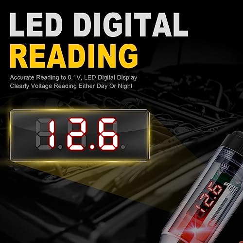 image for WINAMOO Automotive Test Light 5-90V Digital LED Circuit Tester with Vo