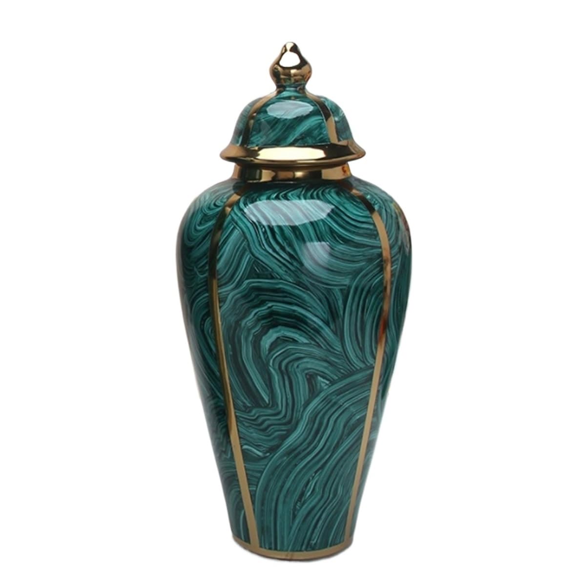 Duży wazon na kwiaty w słoiku na imbir, ceramiczny słoik na imbir z pokrywką do dekoracji domu, wazon w stylu vintage z suszonymi kwiatami, dekoracyjny słoik,