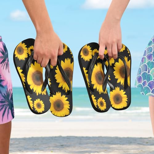 Nander Sunflowers Sandal Flip Flops of Men's & Women's,Beach Slippers Flip Flops Shower Shoes4