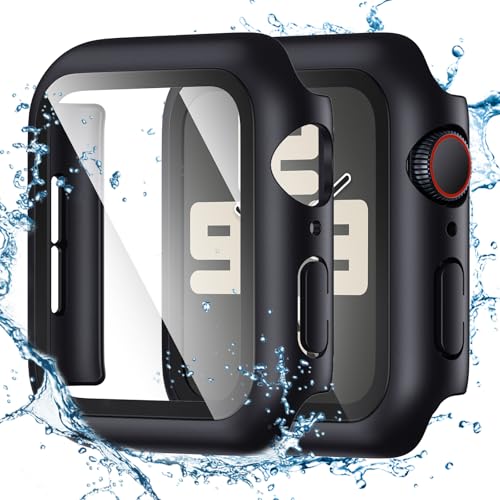 Image of Tensea for Waterproof Apple Watch Screen Protector Case 40mm SE 3 /SE 2nd Generation /SE /Series 6 /5 /4 Accessories, iWatch Protective PC Face Cover with Tempered Glass Film for Women Men, 40 mm
