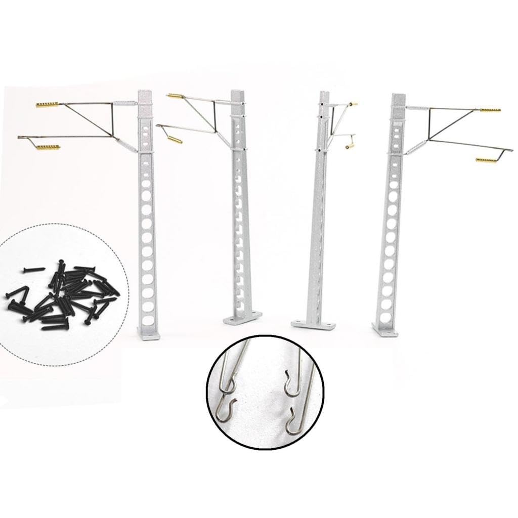 Palo della Linea Aerea per modellismo Ferroviario in 1:87 Ho, Simulazione in Miniatura, Albero della catenaria per progetti Fai da Te di