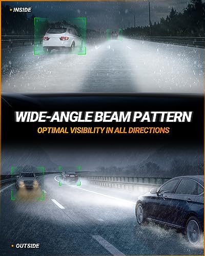 Image of SEALIGHT H11 LED Fog Light Bulbs or DRL, 600% Brightness Fog Light Bulb LED for Cars, 360 Illumination 6500k Cool White, 4.0 Upgrade Dual-row CSP Chips Non-polarity, Pack of 2