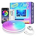 vimeepro 32.8ft Led neon Rope Lights Music Sync IP65 Waterproof Flexible Led Rope Lights 44Key Remote/APP Control,Outdoor RGB Neon Lights, DIY Wall Decor Neon Led Strip Lights for Bedroom Indoor.