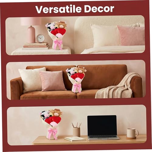 Peluche de Saint-Valentin vache des Highlands de qualité supérieure