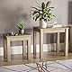 Vida Designs Panama Nest von 2 Tische, Holz, Kiefer gewachst, 56x40x53 cm