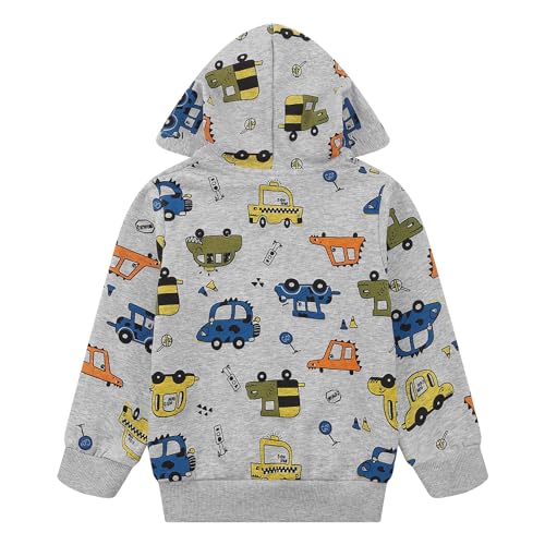 Image of Toddler Zip Up Hoodie Sweatshirt Fall Clothes Boys Jacket With Hood 2-7 Years