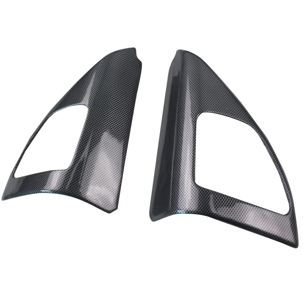 HIGH FLYING for Mitsubishi Lancer 2008 2009 2010-2017 Car Interior Accessories Front Door Triangle Speaker Cover ABS Carbon Fiber Style 2pcs