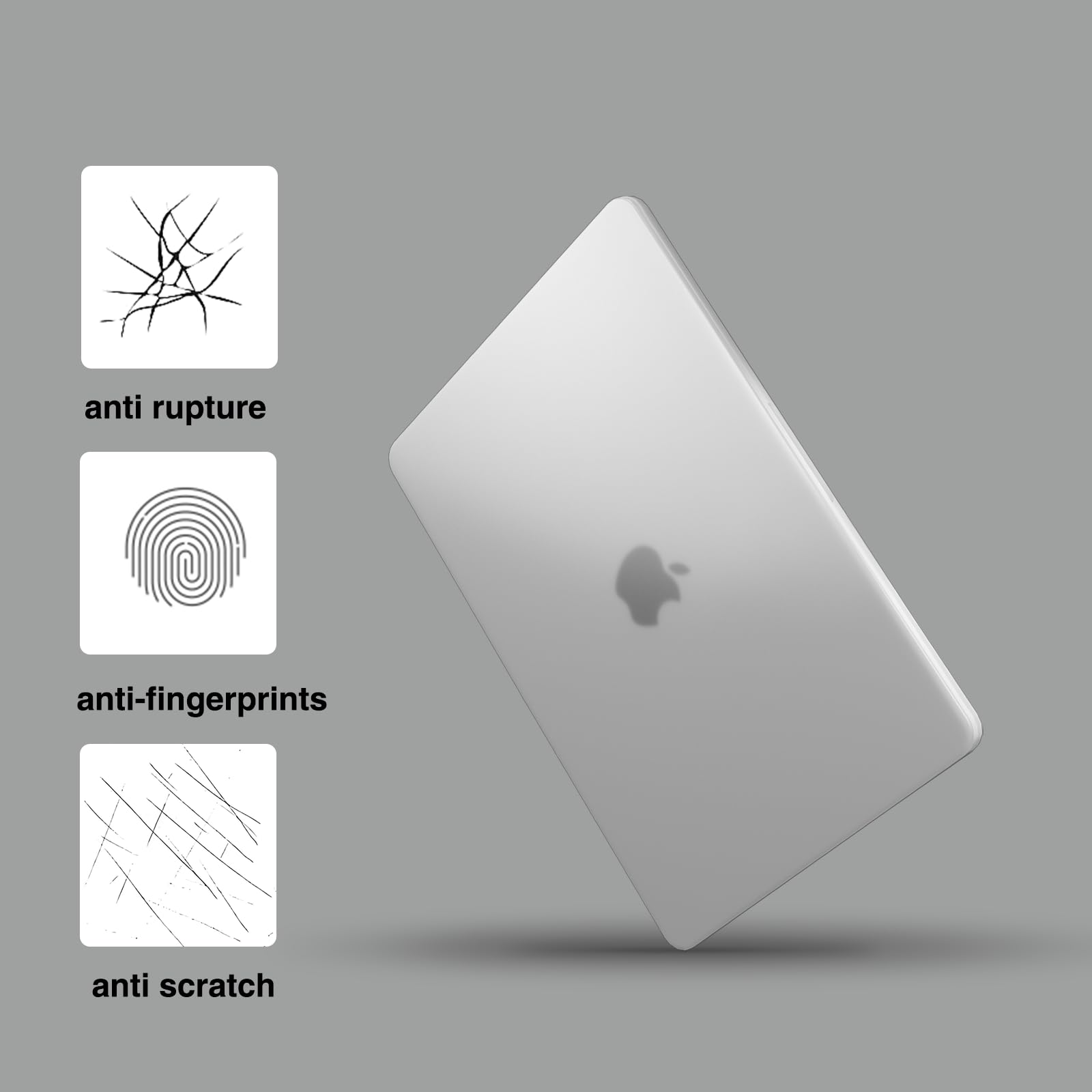 Coque Compatible MacBook Pro 16 Pouces M5 M4 M3 M2 M1 Pro Max Transparent Mat Anti-Fissuration