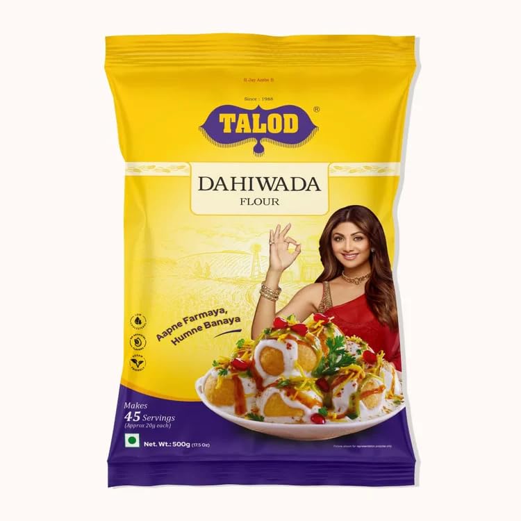Talod Instant Mix Dahiwada Flour (Pack of 2 * 400 g) | 100% Vegetarian, Wheat Gluten Free, Vegan Friendly, No Preservative, No Artificial Flavours, No Artificial Colors, No MSG (B0CCJV9WQ4) Amazon Price History, Amazon Price Tracker