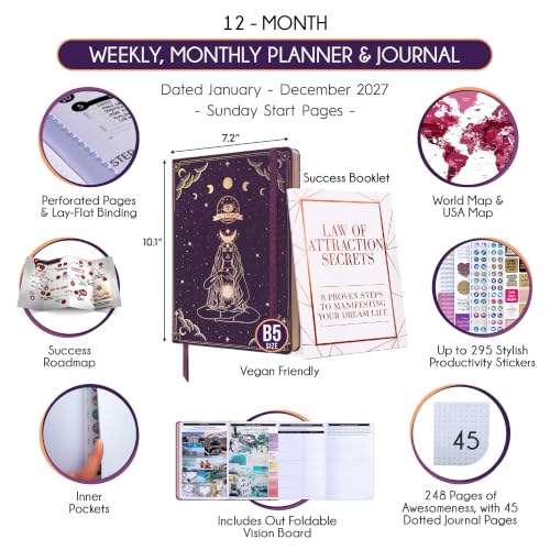 Image of 2027 Planner Weekly and Monthly & Manifestation Journal for Women