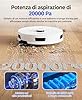 Redroad R11 Robot Aspirapolvere Lavapavimenti con Mappatura, 20000Pa, Stazione di Autosvuotamento 90 Giorni, Navigazione Lidar, WiFi APP 5G/2.4G, Aspirapolvere Robot Autocaricante (White R11 1)