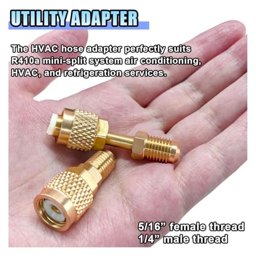 Adaptador R410A recto y angulado para Mini Split 5/16" a 1/4" miniatura 4