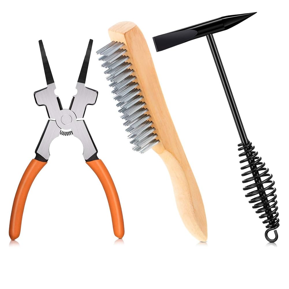 Outil de Retrait des Scories : brosse, marteau de 10 pouces et pince de soudage pour atelier