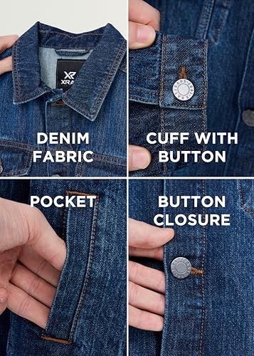 Image of X RAY Boys & Kids Denim Jean Jacket, 100% Cotton & Cotton Flex Washed Fall Outerwear Trucker Casual Jacket for Boys