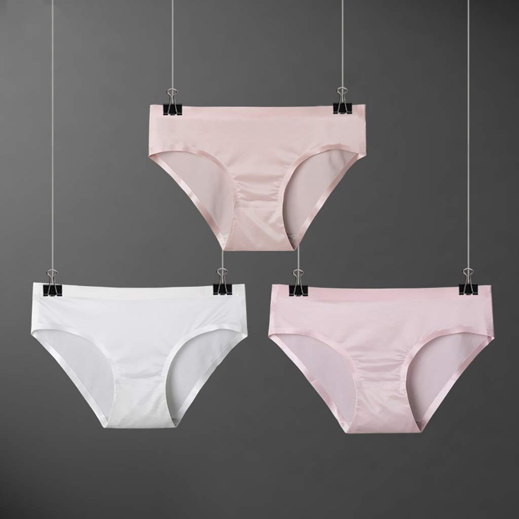 LQQ Bikinis Taillenslips Damen Hipster Slips Maxi Nahtlose Schlüpfer Atmungsaktive Kurze Höschen Unterwäsche 3er Pack (Color : A, Size : M)