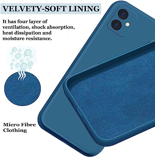 Image of A rtistque Liquid Silicone Back Cover Case for Samsung Galaxy M04 / Samsung Galaxy F04 / Samsung Galaxy A04e Shockproof TPU Soft Flexible with Camera Protection - Blue