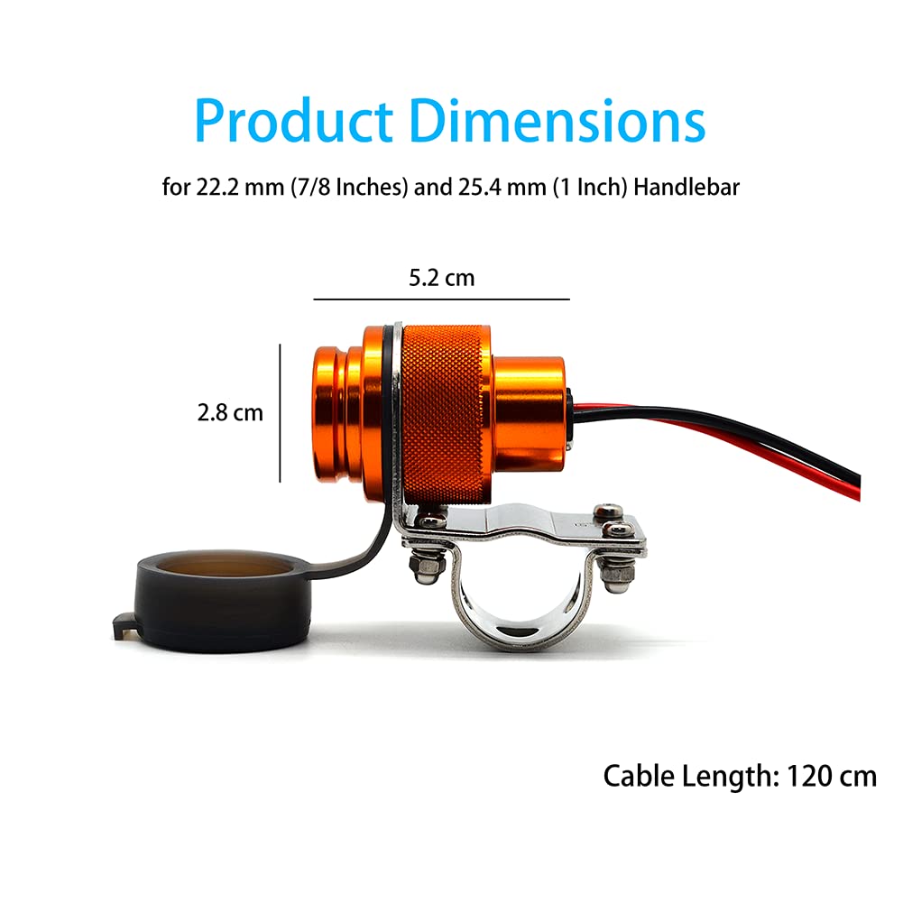 Cliff Top Chargeur USB Moto 4A Étanche avec Commutateur Magnétique Cliff Top Chargeur USB Moto 4A Étanche avec Commutateur Magnétique