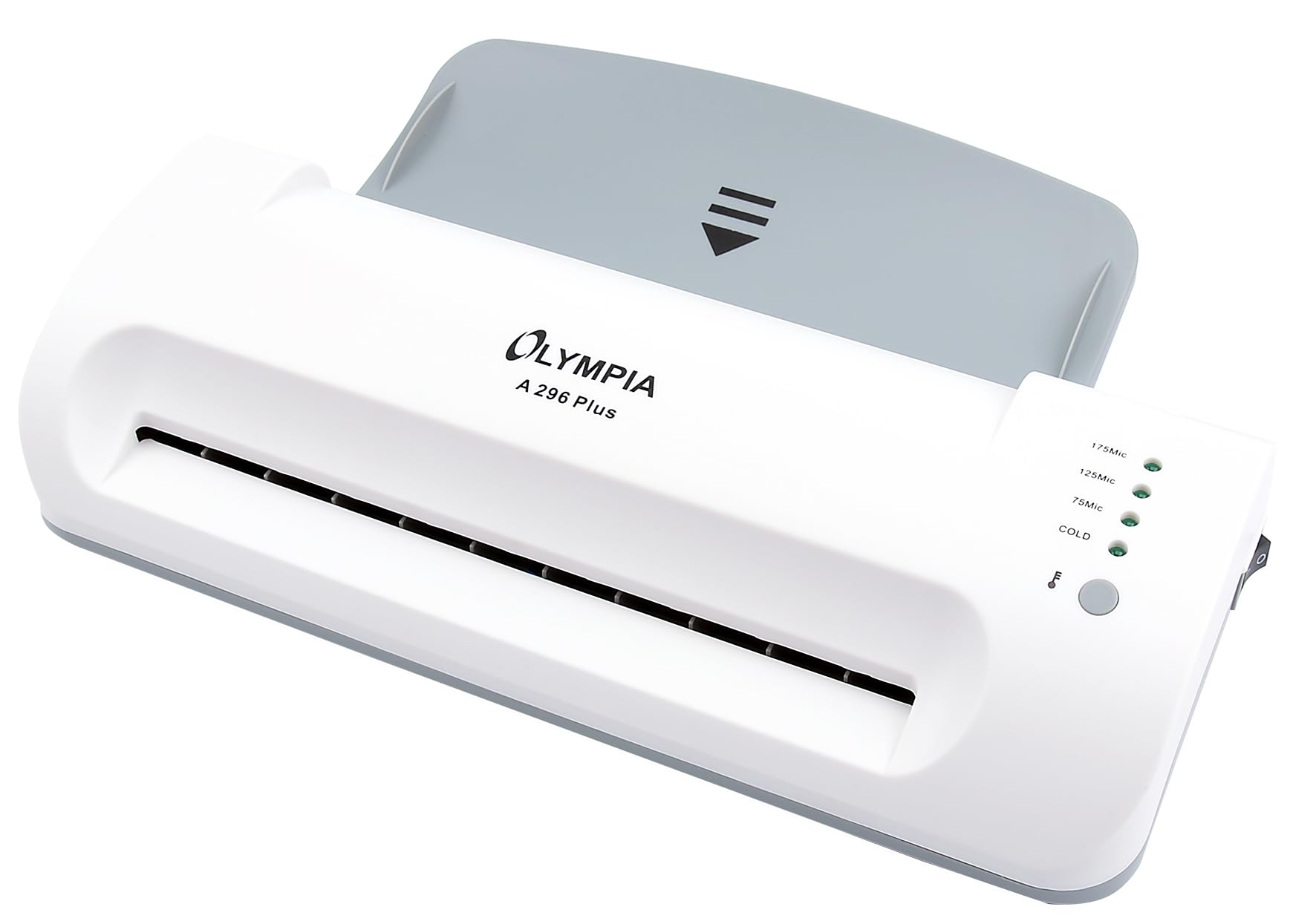 Olympia A 296 Plus Laminiermaschine Backloader (80-175 Micron, Bis DIN A4, Visitenkarten, Laminierer mit Folien, Laminiergerät Set für Büro, Laminator zum Heiß- und Kaltlaminieren)