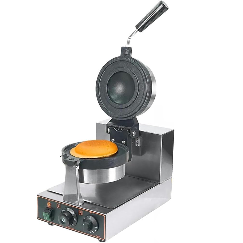 Prensa Comercial Antiadherente para panini y Hamburguesas, Control de Tiempo y Temperatura, máquina para Hacer Waffles de Huevo para el hogar, la Cocina y el Desayuno