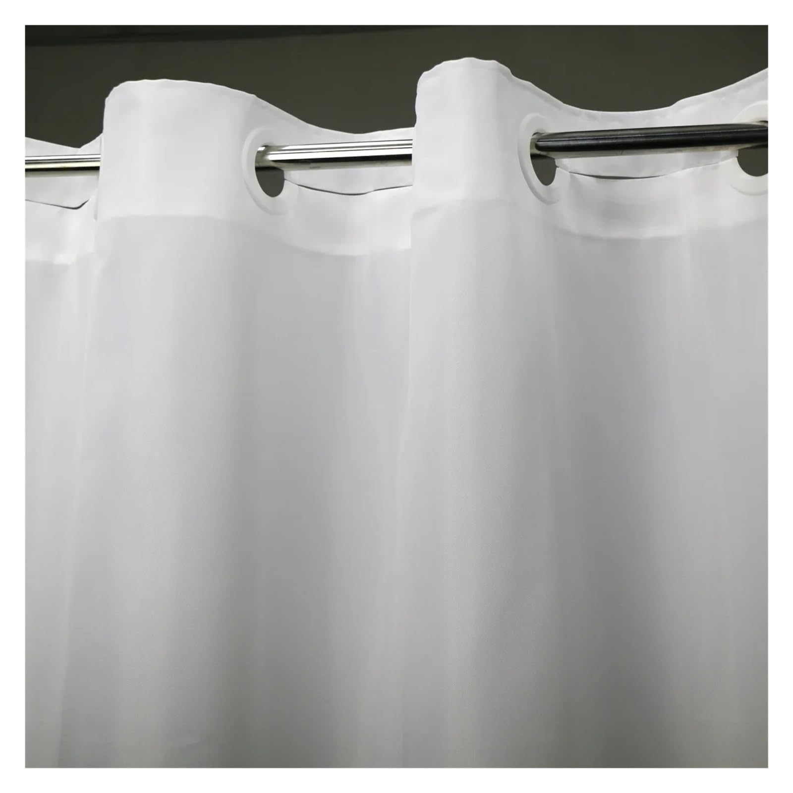 tenda doccia Tenda da doccia senza gancio, in tessuto resistente, for hotel, bagno in(WHITE,180x200cm)