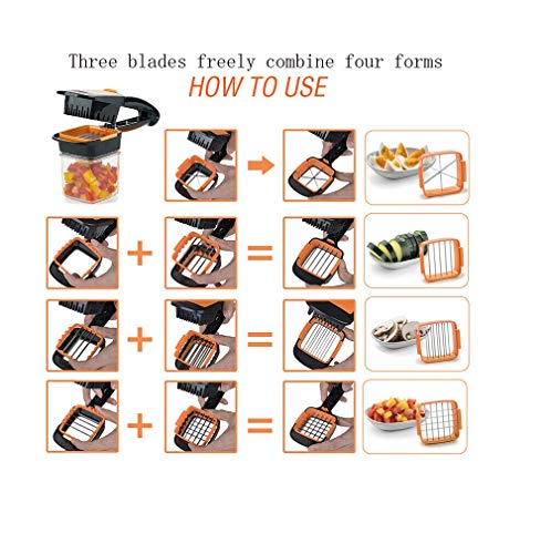 Nicer Dicer Quick Cortador Multi Fatiador 5 em 1 Plus de Legumes Frutas Verduras - PLP MANIA