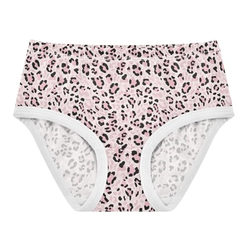 Joisal Pattern Girls Underwear Toddlers 2t Cotton Panties Little Girl Chic Leopard Print Beige Pink Briefs Underpants