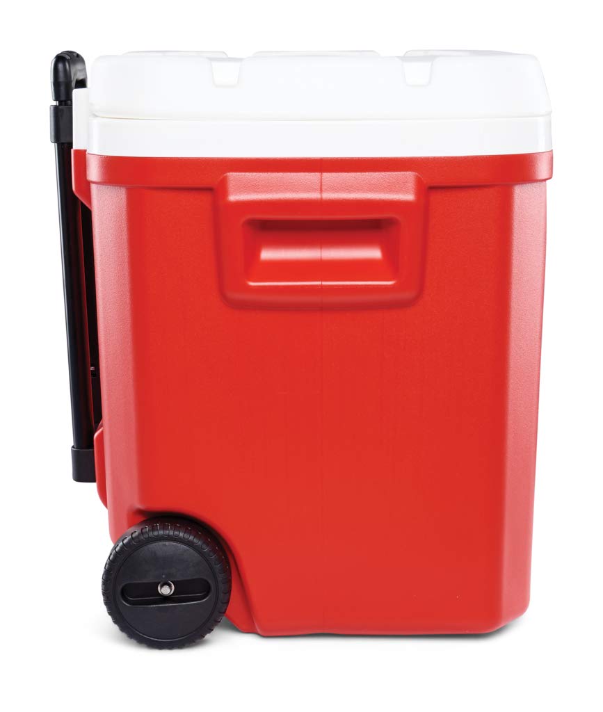 Igloo Laguna 60 Roller Nevera, Outdoor, Rojo, 56 litros, Nevera Playa Grande 60 Nevera Portátil Nevera Titan con Ruedas Acampada Camping Outdoor Aire Libre Carro Playa Ruedas Grandes