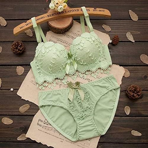 Image of Brachy Women Elegant Lace Push Up Bra Panty Set Bridal Set Underwired Lingerie Set for Women Solid Padded Set Honeymoon Bikini Set