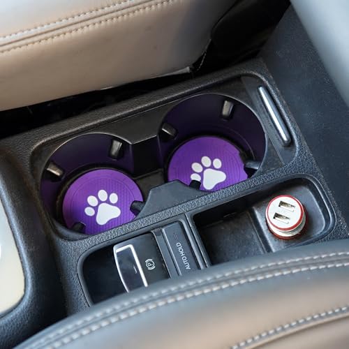 Portavasos para auto diseño pata de mascota paquete 4 miniatura 2