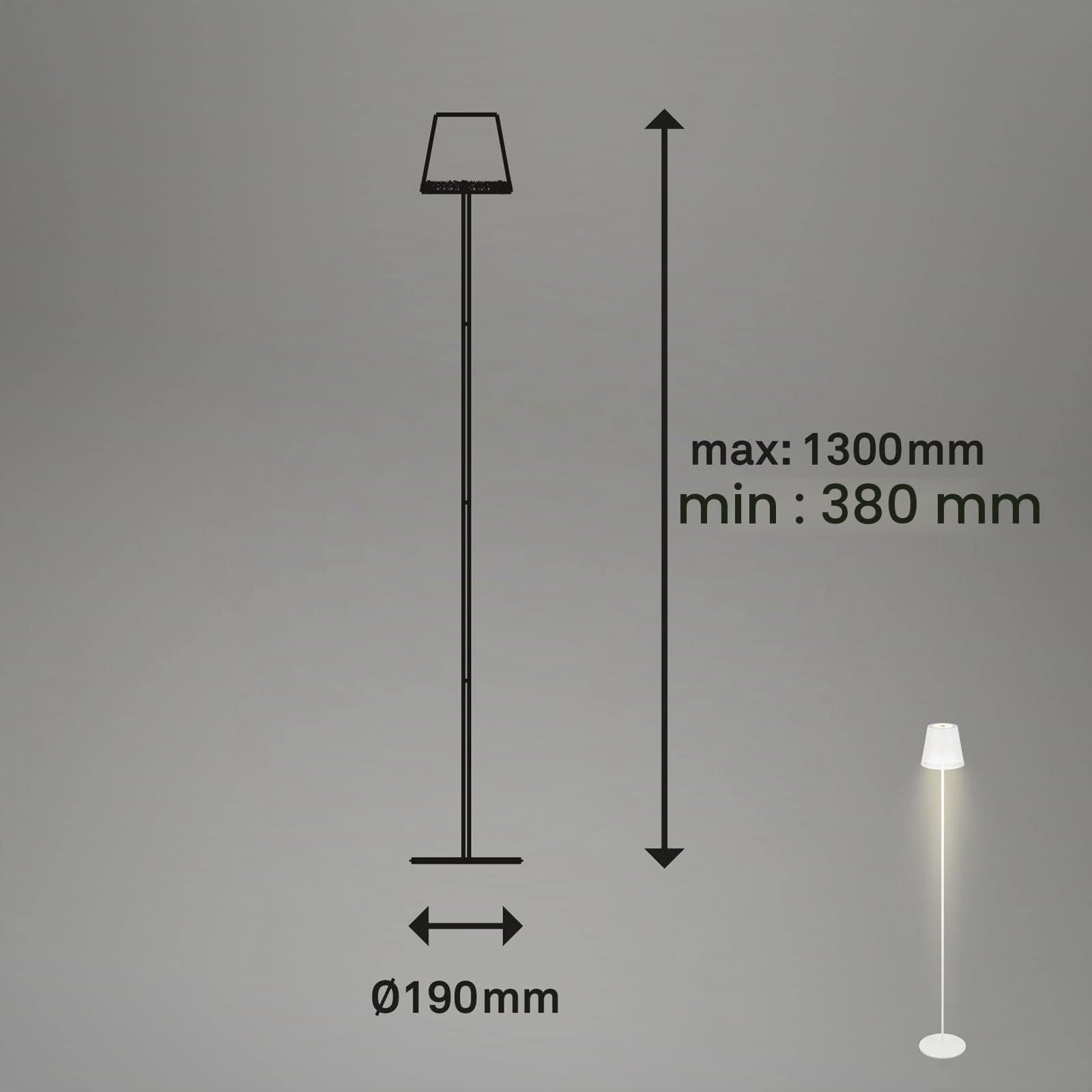 Briloner – Lampadaire LED Extérieur 3 en 1 à Intensité Variable Progressive, Tactile, Blanc