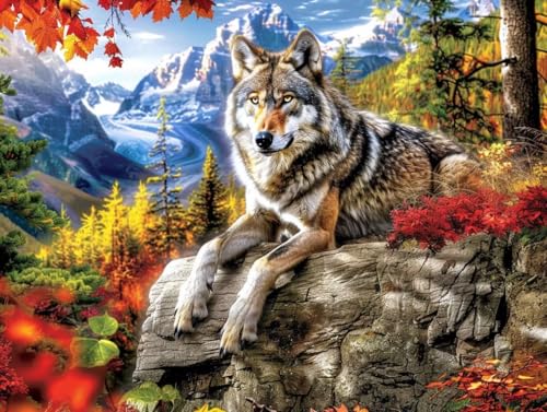 Diamond painting paysage de loup XXL pour chasser le stress et l'ennui chez soi