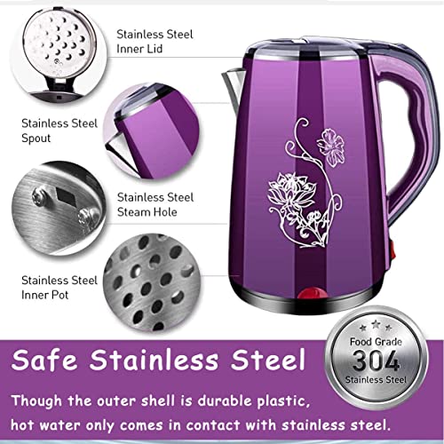 Bouilloire en acier inoxydable améliorée 1,5 L violet élégant - 4