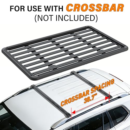 Image of WILDROAD Aluminum Roof Rack Platform 83 inch x 52 inch x 1.9 inch Flat Roof Rack Basket