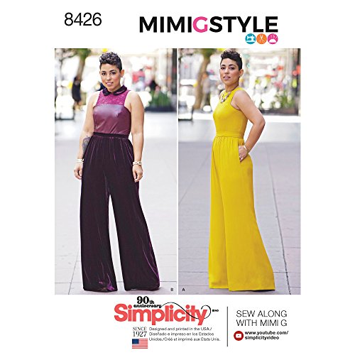Simplicity US8426AA Women's Jumpsuit Sewing Patterns by Mimi G Style, Sizes 10-18