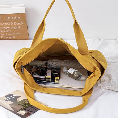 Canvas Tote Bag For Women With Pockets For Shopping Traveling Daily Commuting Beach Leisure And Fitness4