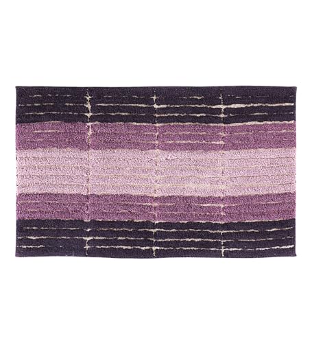 Image of Obsessions Soft & Plush Bath Mat | Quick Dry, Stain & Skid Resistant | Luxuriously Soft, Long Lasting Color | TPR Latex Backing, Size 50x80 cm, Mauve & Plum