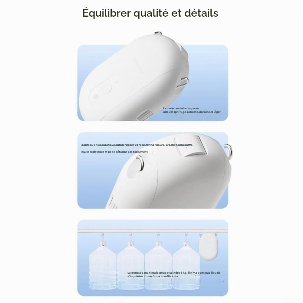 Ouvre-rideau automatique intelligent, contrôle automatisé des rideaux avec robot intelligent WiFi Tuya Intégration sans effort pour systèmes domotiques (tige en L et U)