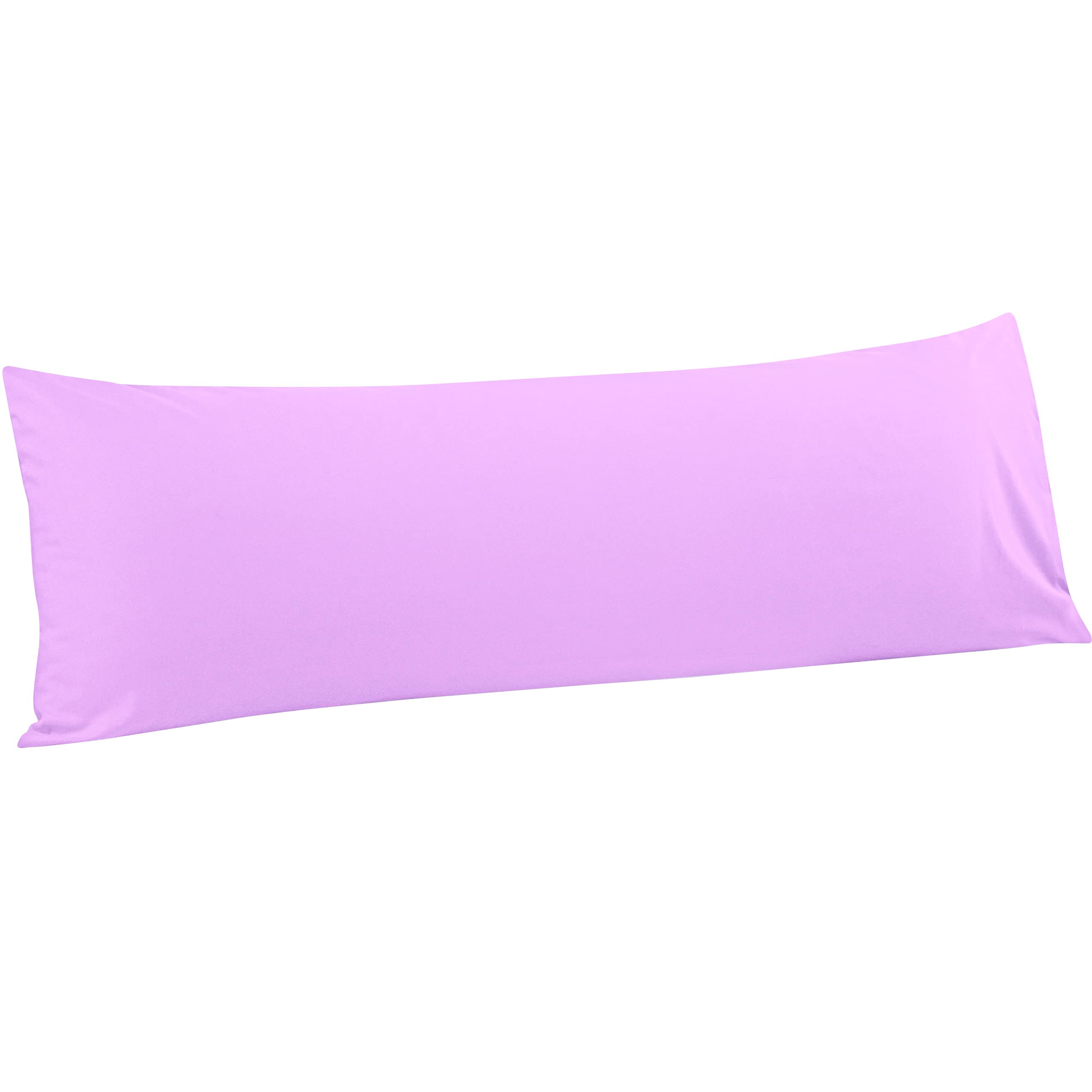 FLXXIE Microfiber Body Pillow Cover, Envelope Closure, Lavender