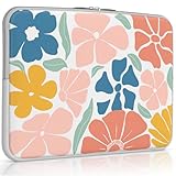 iCasso Laptop Sleeve 13 inch for MacBook Air 13-13.6 inch M3/M2/M1, Laptop Sleeve for MacBook Pro 13 inch 2024-2016, Slim Protective Travel Carrying Case for MacBook Pro 14 inch, Colorful Flower