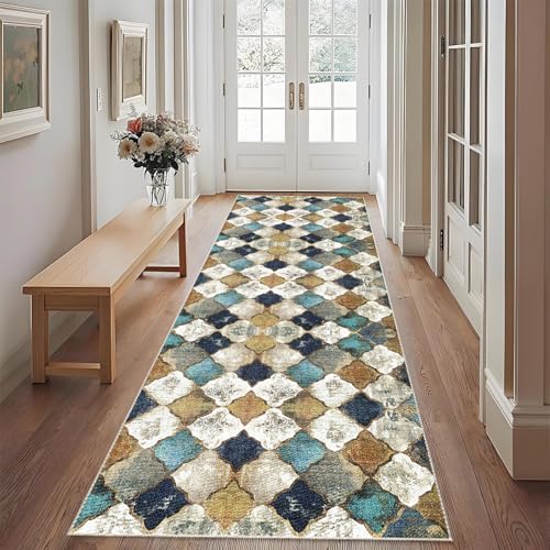 Qemgrste Hallway Runner, Washable Hallway Carpet Runners, Non-Slip Floor Mats for Kitchen, Rugs for Hallway Low-Plie Runner Rug Absorbent Floor Carpet Area Rug for Living Room Entryway 80 x 250 cm - Cosy Home Interiors Qemgrste Hallway Runner, Washable Hallway Carpet Runners, Non-Slip Floor Mats for Kitchen, Rugs for Hallway Low-Plie Runner Rug Absorbent Floor Carpet Area Rug for Living Room Entryway 80 x 250 cm