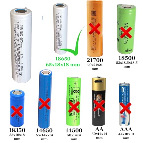 Image of Rechargeable Batteries Winway 3.7 Volt 2500 Mah Lithium-Ion Batteries Li-Ion Batteries Rechargeable Battery Light, Bluetooth Speaker, Trimmer, Battery Student Project (4, Pack of 4)