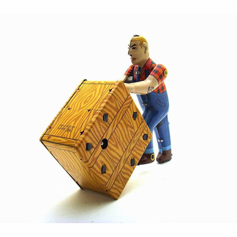 Wind Up Toy Dock Pushers Nostalgique Thème Étain Jouet Créatif À Collectionner Enfants Cadeau Garçons Filles Interaction Parent-Enfant