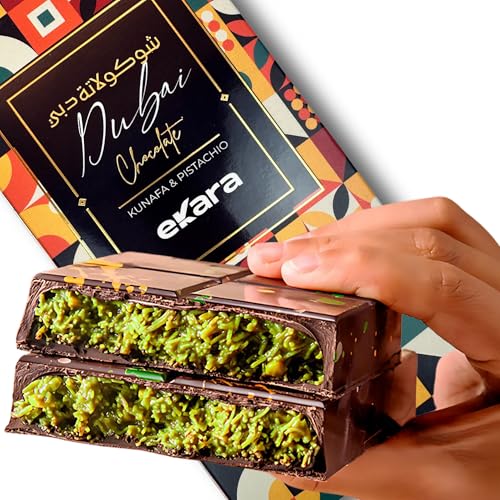 Velafee Dubai Chocolate Bar Pistachio Kunafa Milk 200g Dubai Made Viral Dubai Pistachio Chocolate Bar Middle Eastern Dessert Premium UAE Milk Chocolate Gift Box